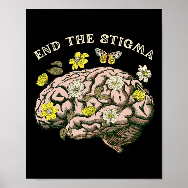 Das Stigma Awareness Mental Health Problems Vintag Poster (Vorne)