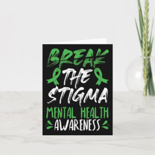 Das Stigma Green Mental Health Awareness brechen Karte