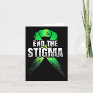 Das Stigma - Grüne Schleife des Bewusstseins für p Karte