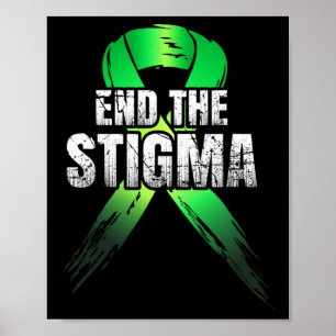 Das Stigma - Grüne Schleife des Bewusstseins für p Poster