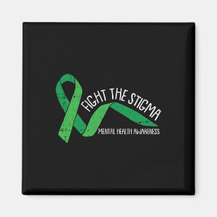 Das Stigma Mental Health Awareness Green Ribbon Magnet