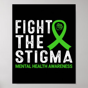 Das Stigma Psychische Gesundheit Bewusstsein Poster