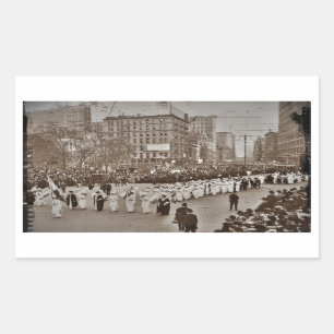 Das Stimmrecht-Parade 1912 der Frauen Rechteckiger Aufkleber