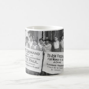 Das Stimmrecht-Pfosten der Frauen, 1917 Kaffeetasse