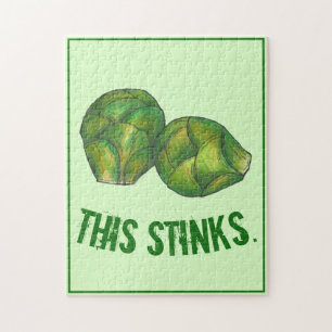 Das stinkt stinky Green Brussels Sprouts Veggie Puzzle