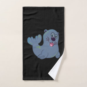 Das Stoff-Siegel bei Zazzle Maskottchen Logo Chara Handtuch