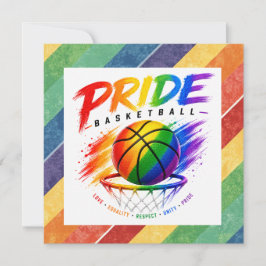 Das Stolz-Basketball-Regenbogendesign Feiertagskarte