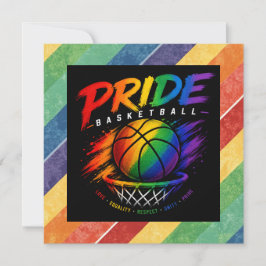 Das Stolz-Basketball-Regenbogendesign Feiertagskarte