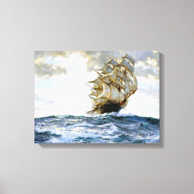 Das stolze Schiffsgemälde von Montague Dawson Leinwanddruck (Vorderseite)