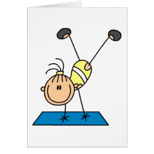 Das Strichfigur-Mädchen-Handeln dreht T-Shirts und