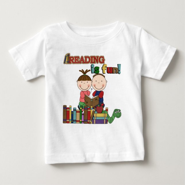 Das Strichmännchen-Kinderablesen ist- Spaß Baby T-shirt (Vorderseite)