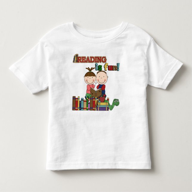 Das Strichmännchen-Kinderablesen ist- Spaß Kleinkind T-shirt (Vorderseite)