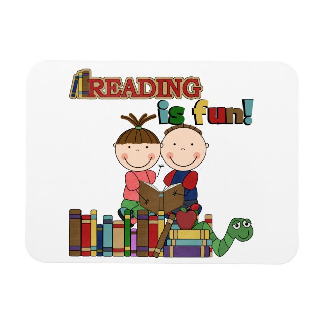 Das Strichmännchen-Kinderablesen ist- Spaß Magnet (Horizontal)