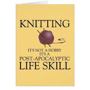 Das Stricken ist eine Leben-Fähigkeitskarte des
