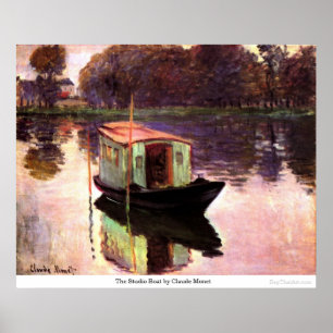 Das Studio Boat von Claude Monet Poster