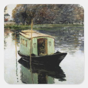 Das Studio-Boot Quadratischer Aufkleber