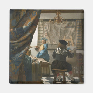 Das Studio des Künstlers, c.1665-66 (Öl auf Magnet