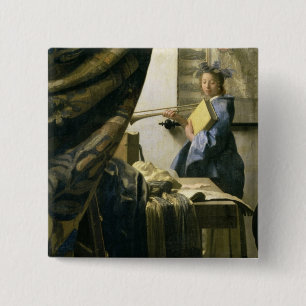 Das Studio des Künstlers, c.1665-6 Button