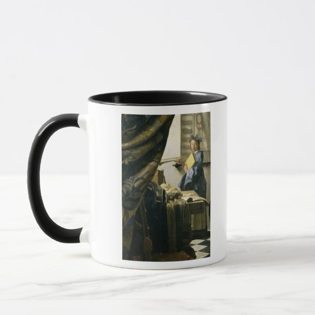 Das Studio des Künstlers, c.1665-6 Tasse (Links)