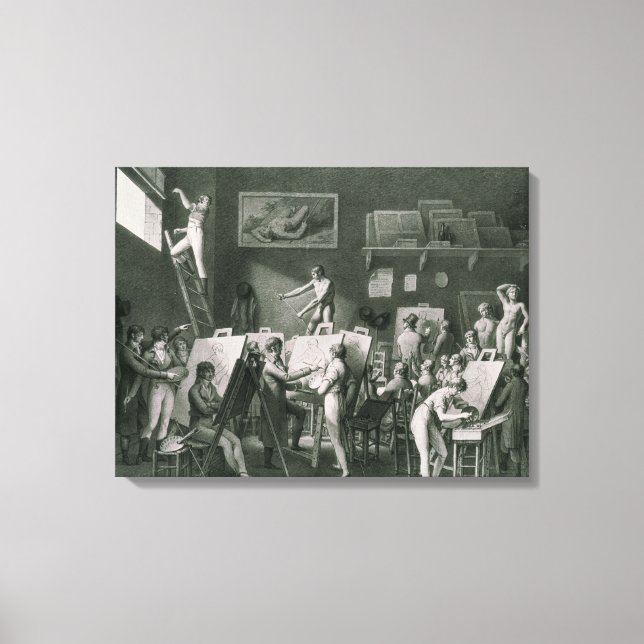 Das Studio von Jacques Louis David Leinwanddruck (Vorderseite)
