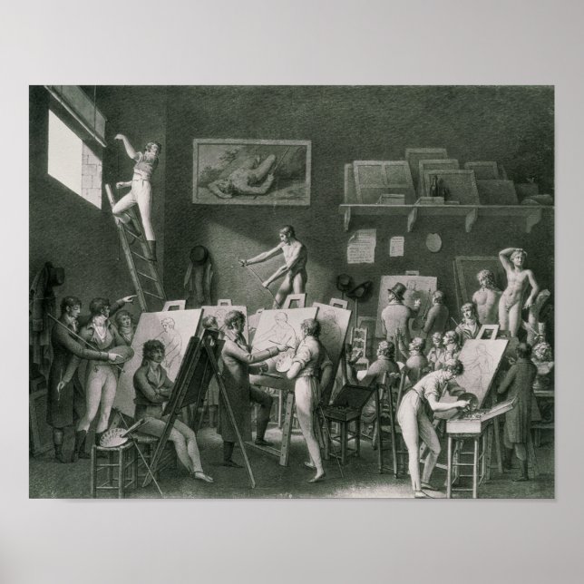 Das Studio von Jacques Louis David Poster (Vorne)