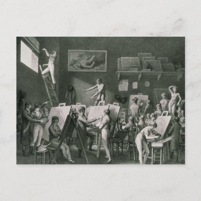 Das Studio von Jacques Louis David Postkarte (Vorderseite)