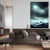 Das stürmische Meer | AI Art Poster