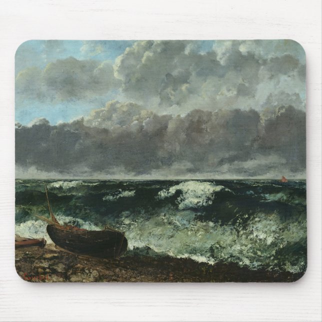 Das stürmische Meer oder, die Welle, 1870 Mousepad (Vorne)