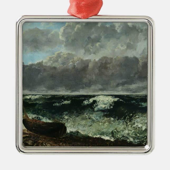 Das stürmische Meer oder, die Welle, 1870 Silbernes Ornament (Vorne)