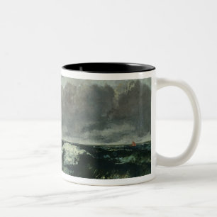Das stürmische Meer oder, die Welle, 1870 Zweifarbige Tasse