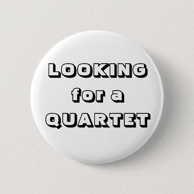 "Das Suchen nach einem Quartett" knöpft Button (Vorderseite)