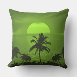 Das Sun Green Tropics Palm Beach Kissen