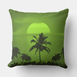 Das Sun Green Tropics Palm Beach Kissen