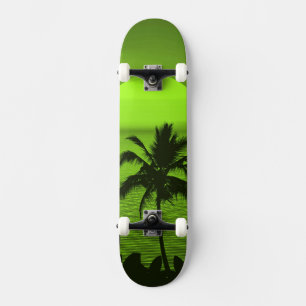 Das Sun Green Tropics Palm Beach Skateboard
