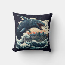 Das Sushi-Hai-Monster attackiert die Stadt