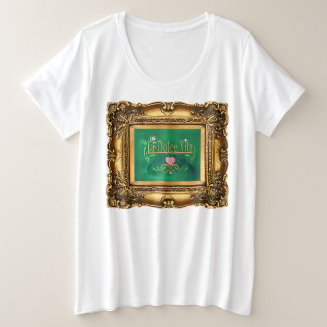 Das süße Leben ist für mich Große Größe T-Shirt (Design vorne)