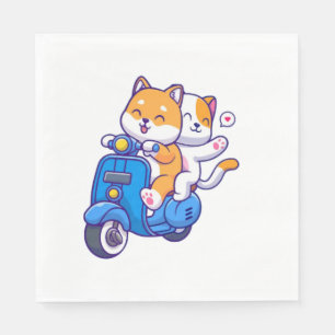 Das süße Shiba-Paar Serviette