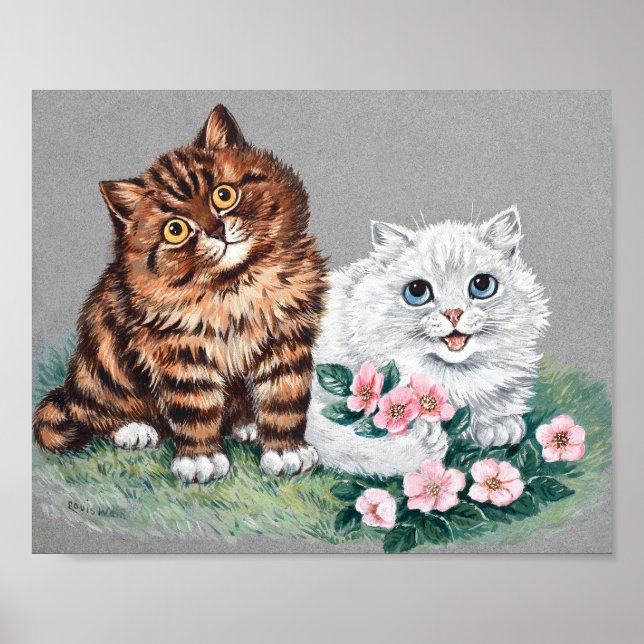 Das süßeste Paar, Louis Wain Poster (Vorne)