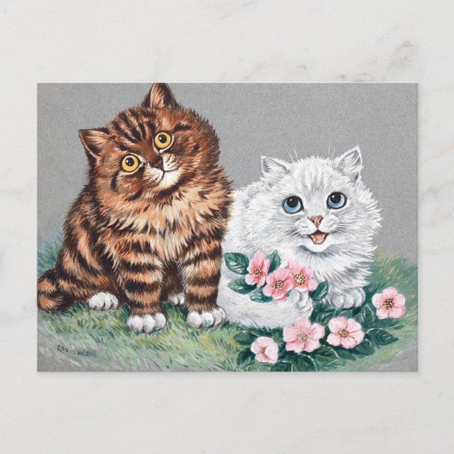Das süßeste Paar, Louis Wain Postkarte (Vorderseite)