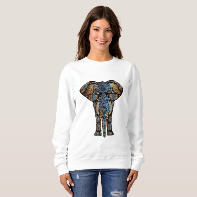 Das Sweatshirt der aztekischen Elefant-Frauen (Vorne ganz)