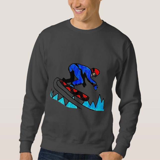 DAS SWEATSHIRT DER MÄNNER - SNOWBOARDING (Vorderseite)
