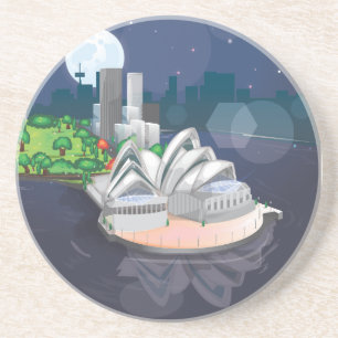 Das Sydney Opera House Sandstein Untersetzer