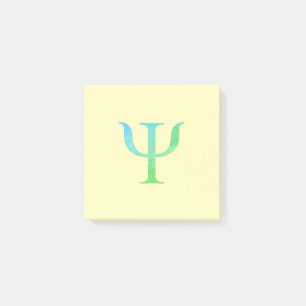 Das Symbol der Psychologie nach dem Bericht Post-it Klebezettel