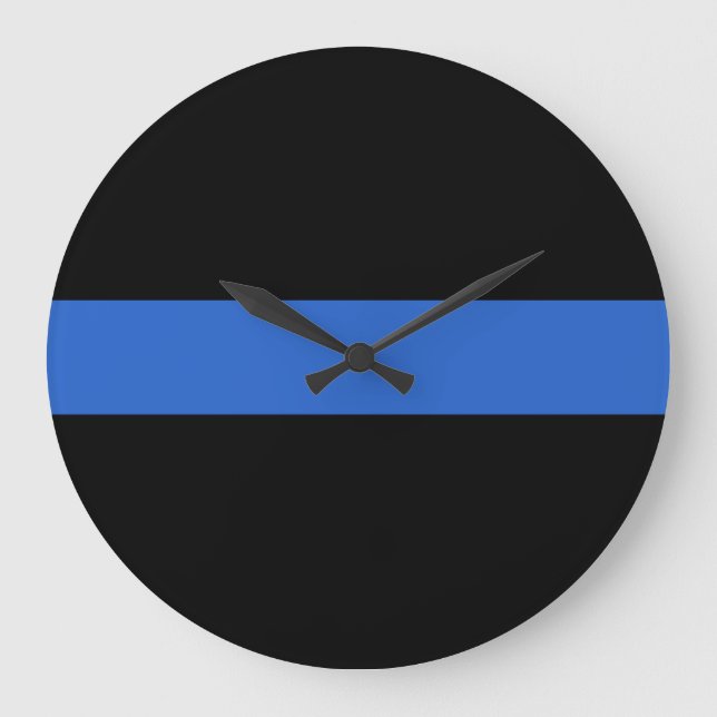 Das Symbol für die Solidarität der Polizei der "bl Große Wanduhr (Vorderseite)