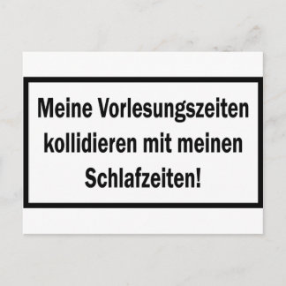 Das Symbol für Studenten Vorlesungszeiten Postkarte