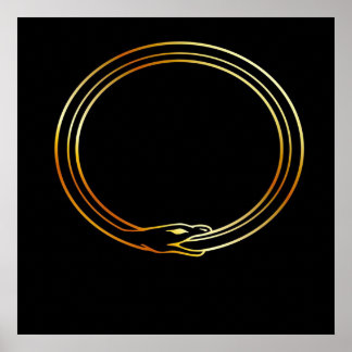 Das Symbol Ouroboros Schlange Poster
