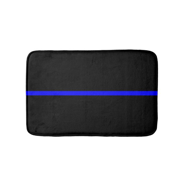 Das symbolische Thin Blue Line-Konzept Badematte (Vorderseite)