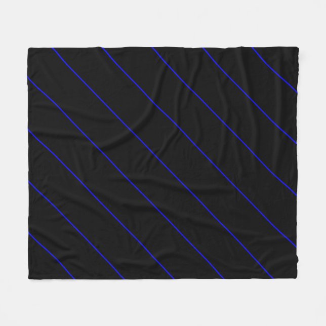 Das symbolische Thin Blue Line-Konzept Fleecedecke (Vorderseite (Horizontal))