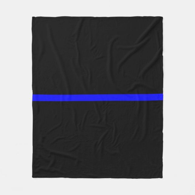 Das symbolische Thin Blue Line-Konzept Fleecedecke (Vorderseite)