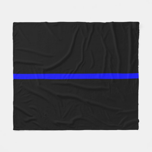 Das symbolische Thin Blue Line-Konzept Fleecedecke (Vorderseite (Horizontal))
